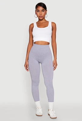 Womens Seamless Basic High Waist Leggings, L-XL