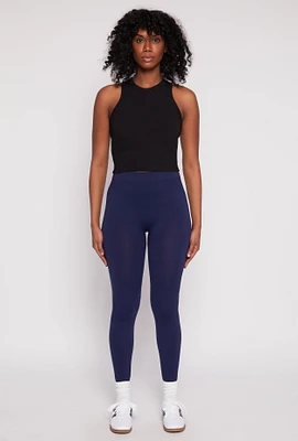 Womens Seamless Basic High Waist Leggings,