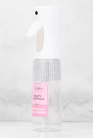 Womens Rhinestone Detail Continuous Clear Spray Bottle, White