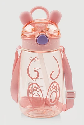 Bear Ears Water Bottle, Pink