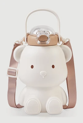 Bear Water Bottle, White