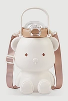 Bear Water Bottle, White