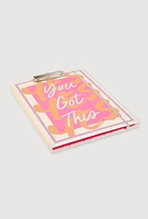 You Got This Clipboard Notebook, Pink