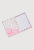 Butterfly Graphic Clipboard Notepad, Purple