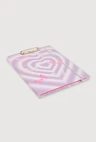 Butterfly Graphic Clipboard Notepad, Purple