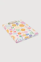 Smiley Graphic Clipboard Notepad, Multi