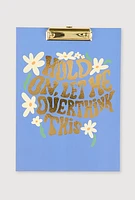 Hold On Let Me Overthink This Clipfolio, Blue