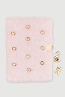 Faux Pearl Studded Diary, Pink