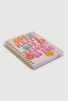 Be Happy Be Bright Be You Spiral Notebook, Pink