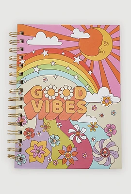 Good Vibes Spiral Notebook, Multi