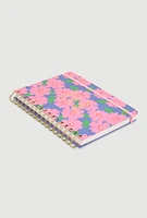 Floral Print Spiral Notebook with Accessories, Multi
