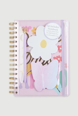 Bright Days Are Ahead Spiral Notebook with Accessories, Pink