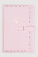 Sweet Notes Embossed Faux Leather Journal, Pink