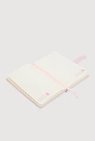 Sweet Notes Embossed Faux Leather Journal, Pink