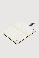 Busy Bee Embossed Faux Leather Journal, Black
