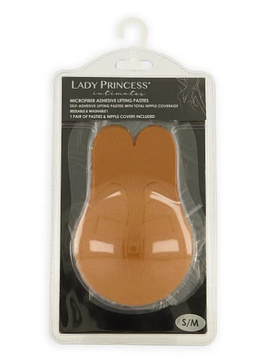 Womens Reusable Microfiber Adhesive Lifting Pasties, Brown, Size L-XL