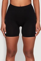 Womens Seamless Shorts, Black, Size S-M