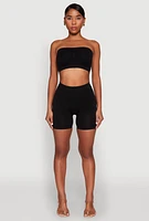 Womens Seamless Shorts, Black, Size S-M