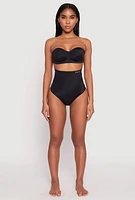 Womens Bebe Seamless Shapewear Thong Panty, Black, Size L