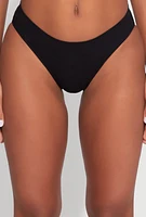 Womens Basic Seamless Bikini Panty, Black, Size XL