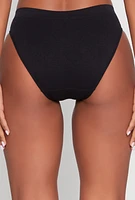 Womens Basic Seamless Bikini Panty, Black, Size S