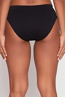 Womens Seamless Hip Rise Bikini Panty, Black,