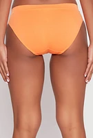 Womens Seamless Bikini Panty, Orange, Size XL
