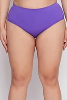 Womens Plus Size Seamless Hipster Panty, Purple, Size 2X