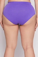 Womens Plus Size Seamless Hipster Panty, Purple, Size 2X