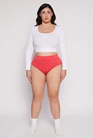 Womens Plus Seamless Hipster Panty, 1X