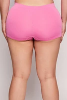 Womens Plus Size Seamless Boyshort Panty, Pink, Size 2X
