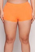 Womens Plus Size Seamless Boyshort Panty, Orange, Size 1X