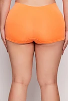 Womens Plus Seamless Boyshort Panty, Orange,