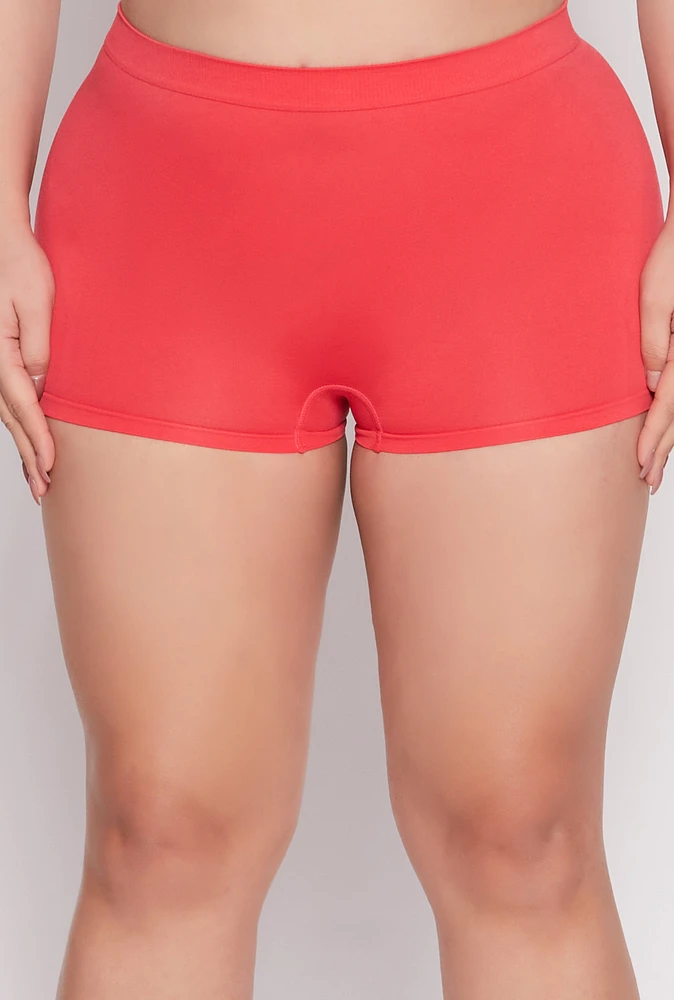 Womens Plus Seamless Boyshort Panty,