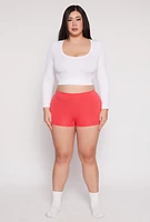 Womens Plus Seamless Boyshort Panty,