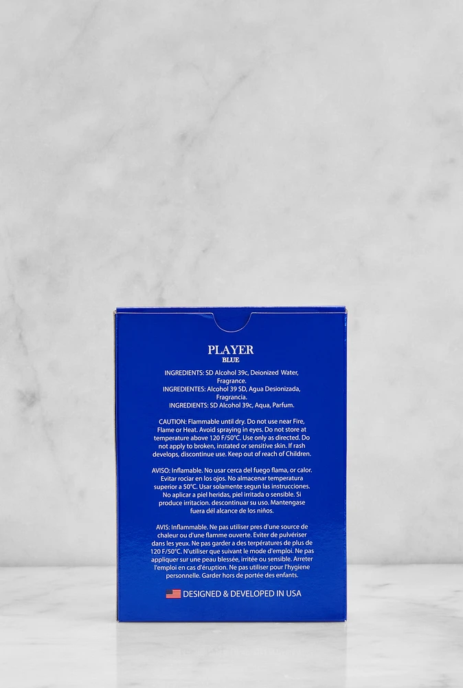 Womens Mens Player Blue Cologne, Blue