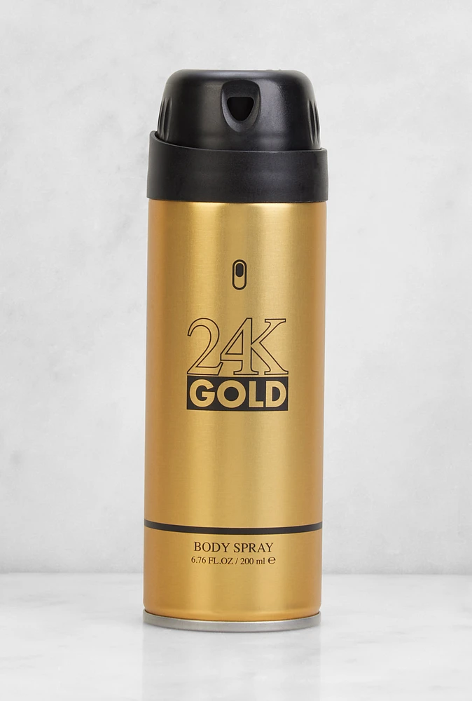 Womens Mens 24K Gold Body Spray, Gold