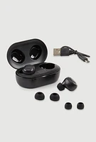 True Wireless Earbuds with Digital Display, Black