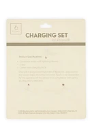 Bear Graphic USB iPhone Lightning Charging Set, White