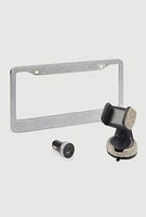 Bling Car Accessory 3 Piece Set, Silver