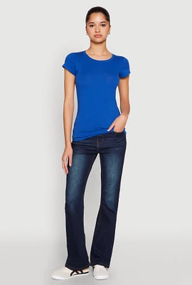 Womens Basic Scoop Neck Tee,