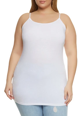 Womens Plus Solid Scoop Neck Cami,