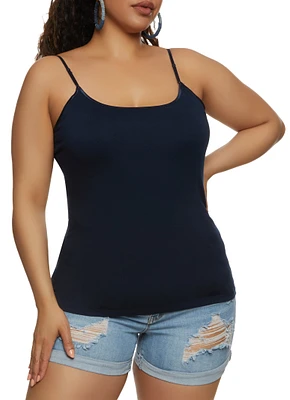 Womens Plus Basic Scoop Neck Cami,