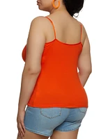 Womens Plus Basic Scoop Neck Cami,