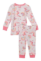 Baby Girls 12-24M Graphic Print Thermal Top and Pants Set, Multi, Size 12M