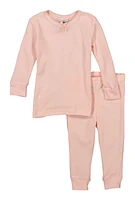 Womens Baby Girls 12-24M Thermal Top and Pants Set, Pink, Size 24M