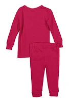 Womens Baby Girls 12-24M Thermal Top and Pants Set, Pink,