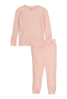 Toddler Girls Thermal Top and Pants Set, Pink, Size 4T