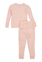 Womens Little Girls Thermal Top and Pants, Pink, Size 6X