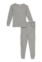 Womens Girls Thermal Top and Pants, 7-8